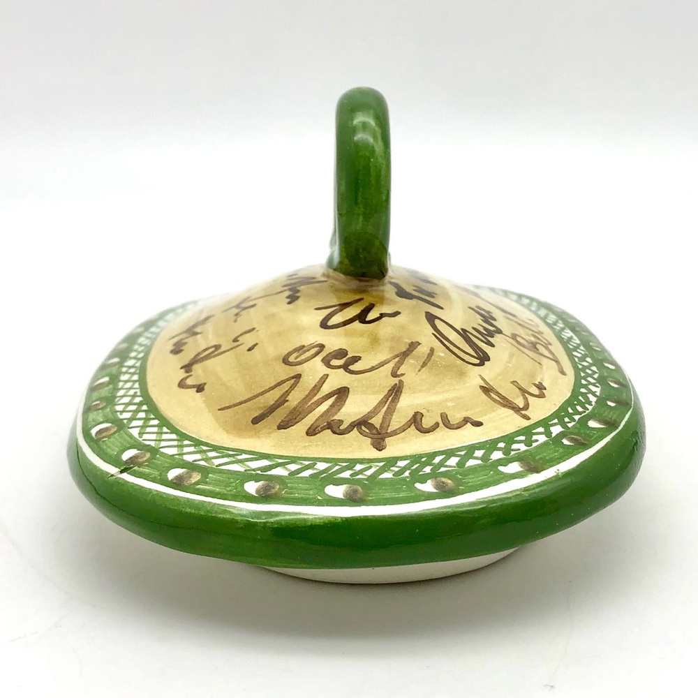 Italian Pottery Sugar Canister Zucchero With Lid Hand Painted Butterfly - Picture 7 of 13